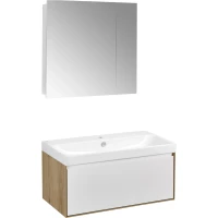 Комплект мебели дуб эльвезия/белый глянец 90,5 см Акватон Либерти 1A279901LYC70 + 1WH501629 + 1A267202LH010