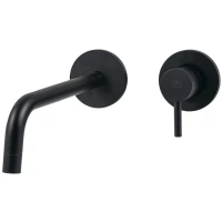 Смеситель для раковины Paffoni Light LIG007NO70 встраиваемый, без донного клапана, черный матовый