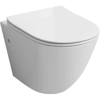 Унитаз подвесной Grossman GR-4411SQ безободковый, торнадо, с сиденьем микролифт, белый