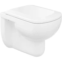 Унитаз подвесной Aringa Рио AR01006WH безободковый, с сиденьем, белый