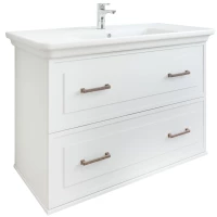 Тумба с раковиной белый матовый 105,8 см Sanflor Модена C04615 + 4640021067918