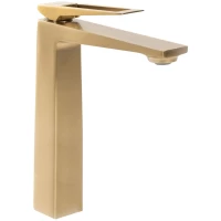 Смеситель для раковины Rea Parker REA-B4810 без донного клапана, золотой матовый