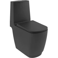 Унитаз напольный Kludi Resa S 27WCB0239 безободковый, без бачка, вертикальный выпуск, торнадо, черный матовый