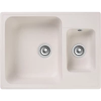 Кухонная мойка GranFest Quarz 09 61,7x47,8 см, белый