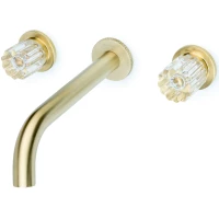 Смеситель для раковины Boheme Elegante 152-2-MG-EL встраиваемый, золотой матовый