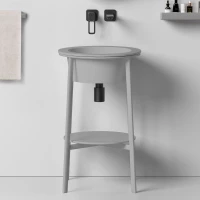 Консоль с раковиной ABBER Bequem AS2630MG серый матовый