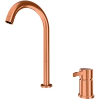 Смеситель для раковины Remer Metrica MC57LRP без донного клапана, медь матовая