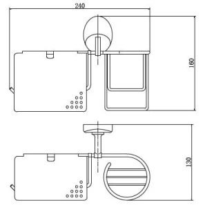 Изображение товара держатель туалетной бумаги и освежителя воздуха fashun a1603-1