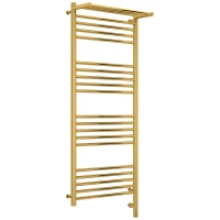 Полотенцесушитель электрический 1200x500 золотой МЭМ правый Сунержа Богема с полкой 3.0 03-5807-1250