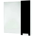 Изображение товара зеркальный шкаф 88x80 см черный глянец/белый глянец r bellezza пегас 4610415001040