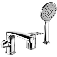 Смеситель на борт ванны Lemark Luna LM4147C с душевым гарнитуром, хром
