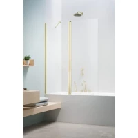 Шторка на ванну Radaway Nes Brushed Light Gold PND II 110 Left 10009110-98-01L 110 см L, профиль светлое золото матовый, стекло прозрачное