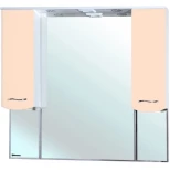 Изображение товара зеркальный шкаф 101x100 см бежевый глянец/белый глянец bellezza мари 4612918000223