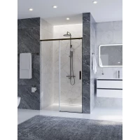 Душевая дверь Cezares Plane PLANE-BF-1-160-C-GM 160 см, профиль оружейная сталь матовый, стекло прозрачное