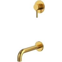 Смеситель для ванны Whitecross Y YSET03GLB встраиваемый, с изливом, золотой матовый