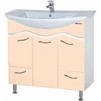 Тумба бежевый глянец/белый глянец 82,8 см Bellezza Мари 4632914000225