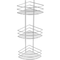 Полка для ванной Fixsen FX-710-3 20x20 см, угловая, тройная, хром