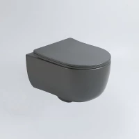 Унитаз подвесной Vincea Evo VT1-34SMA безободковый, с сиденьем микролифт, антрацит матовый