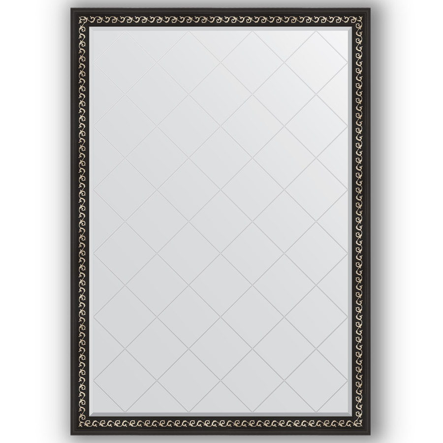 Зеркало 130х185 см черный ардеко Evoform Exclusive-G BY 4483