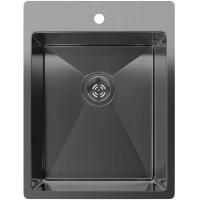 Кухонная мойка Rivelato Rinox 3850 PVD black 38x50 см, черный