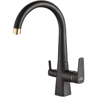 Смеситель для кухни Zorg SH 819 BLACK BR с подключением к фильтру, бронза/черный