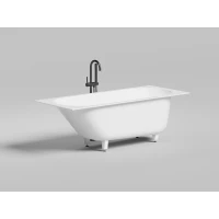 Ванна из литьевого мрамора Salini S-Sense Ornella Kit 102416M 160x70 см, белый матовый