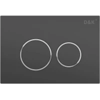 Кнопка смыва D&K Bayern DB1529006 для инсталляции, графит/хром/графит