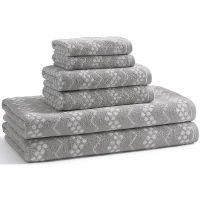 Полотенце для рук 46x30 см Kassatex Wavy Hippo Grey BWV-172-HPG