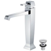 Смеситель для раковины Caprigo Diamante 50-023-crm с донным клапаном, хром