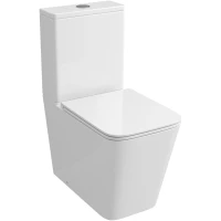 Унитаз-компакт Grossman GR-4418SQ безободковый, торнадо, с сиденьем микролифт, белый