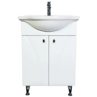 Тумба с раковиной белый глянец 60 см Orange Лотос Lo-60RA