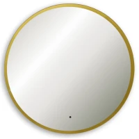 Зеркало Abber Mond AG6204SCGL-1.0 100x100 см, с LED-подсветкой, сенсорным выключателем, диммером, золотой