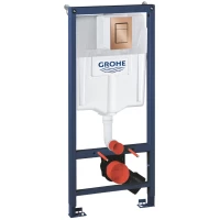 Инсталляция для унитаза Grohe Skate Cosmopolitan S 39750001 + 37535DL0 с кнопкой смыва, теплый закат матовый