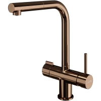 Смеситель для кухни WasserKRAFT A8997 с подключением к фильтру, выдвижным изливом, розовое золото