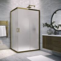 Душевой уголок Vegas Glass ZA-F TUR NOVO 110*85 05 10 110x85 см, профиль бронза, стекло сатин