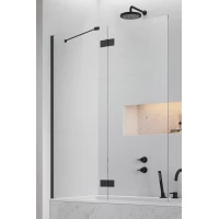 Шторка на ванну Radaway Essenza Black PND II 120 Left 110002120-54-01L 120 см L, профиль черный матовый, стекло прозрачное