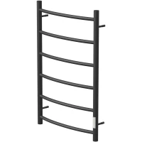 Полотенцесушитель электрический Point Афина П6 PN04858B 800x532, диммер правый, черный матовый