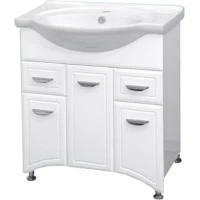 Тумба под раковину Misty Дрея Э-Дре01076-012Я 72 см, напольная, белый глянец