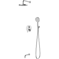 Душевой комплект DQ Leipzig DA1765601 225 мм, со смесителем, хром
