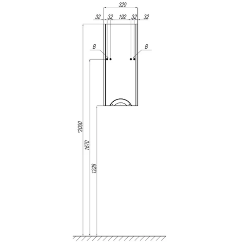 Шкаф одностворчатый подвесной 32x77,2 см дуб полярный R Акватон Сильва 1A215703SIW7R