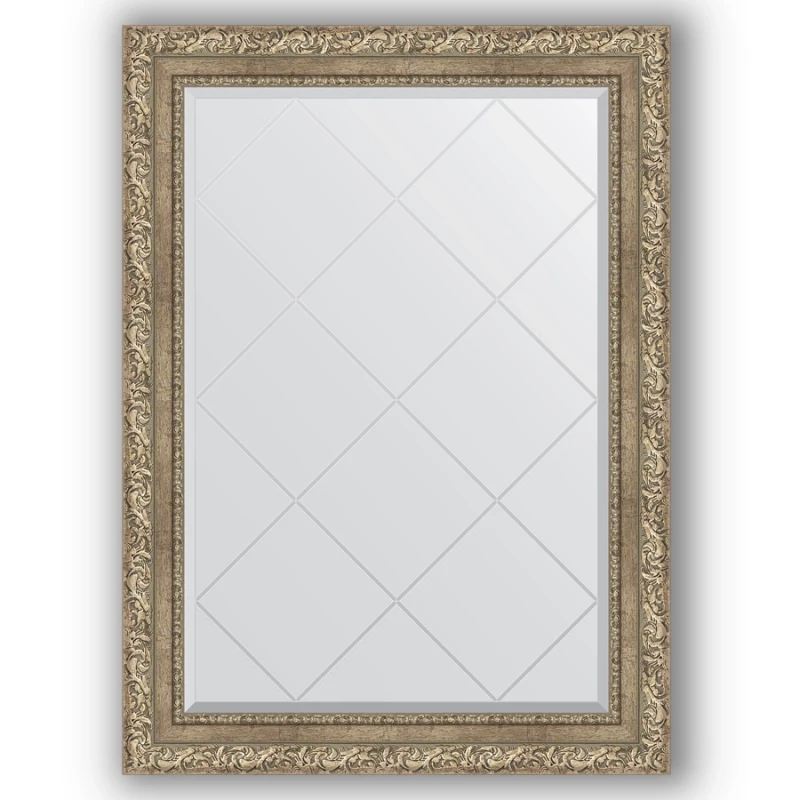 Зеркало 75x102 см виньетка античное серебро Evoform Exclusive-G BY 4186