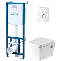 Комплект подвесной унитаз + система инсталляции Santek Нео 1.WH50.1.543