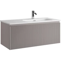 Тумба под раковину Sancos Snob R 1.0 SNR1.0100RSM 99,5 см R, подвесная, серый матовый