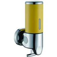 Диспенсер для жидкого мыла D-Lin D201135 500 мл, хром/желтый