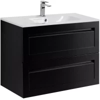 Тумба под раковину Art&Max Platino AM-Platino-800-2C-SO-NM-Cer 80,2 см, подвесная, черный матовый