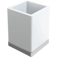 Стакан для зубных щеток Boheme Qubic 10961-CR настольный, хром