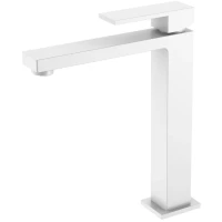 Смеситель для раковины Boheme Qubic 472-MW белый матовый