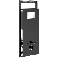 Инсталляция для унитаза WasserKRAFT Salm 27 27TLT.010.ME.BL.BN03 с кнопкой смыва, никель