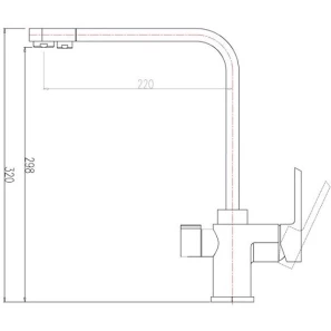 Изображение товара смеситель для кухни с подключением к фильтру zorg sanitary zr334yfkbapc
