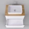 Комплект мебели белый глянец 80 см со столешницей бук светлый Jorno Wood Wood.01.80/P/W + Wood.06.80/LW + 0085176 + Wood.02.50/TK - 9
